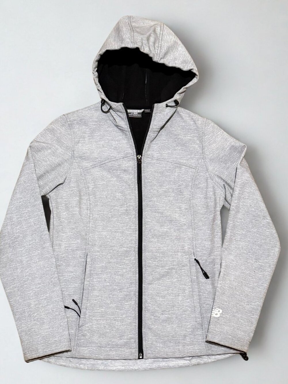 New Balance Gray Hooded Softshell Activewear Jacket - Small - Picture 1 of 9